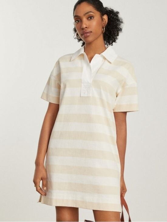 Everlane Dresses & Skirts - Everlane Organic Cotton Striped Polo Mini
Dress NWOT Size Small